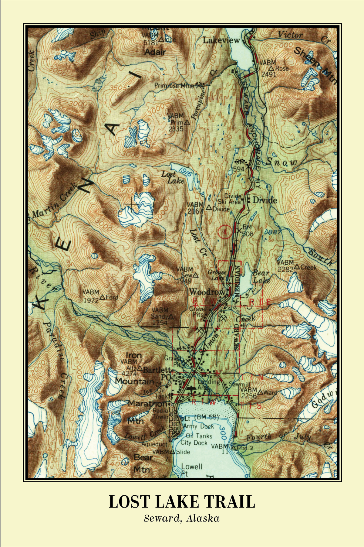 Trails of Alaska Postcard - Lost Lake