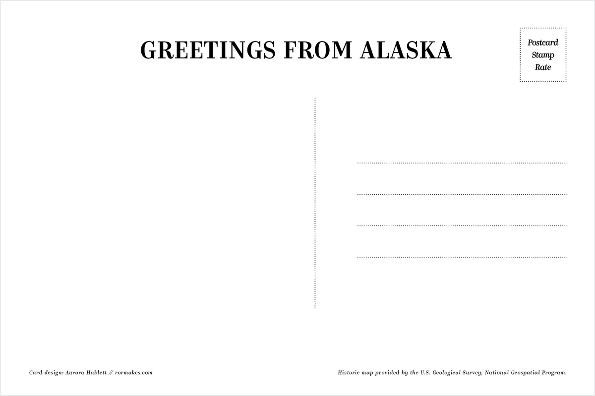 Trails of Alaska Postcard - Resurrection Pass