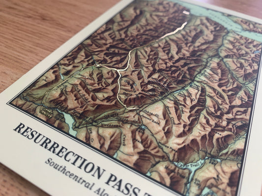 Trails of Alaska Postcard - Resurrection Pass