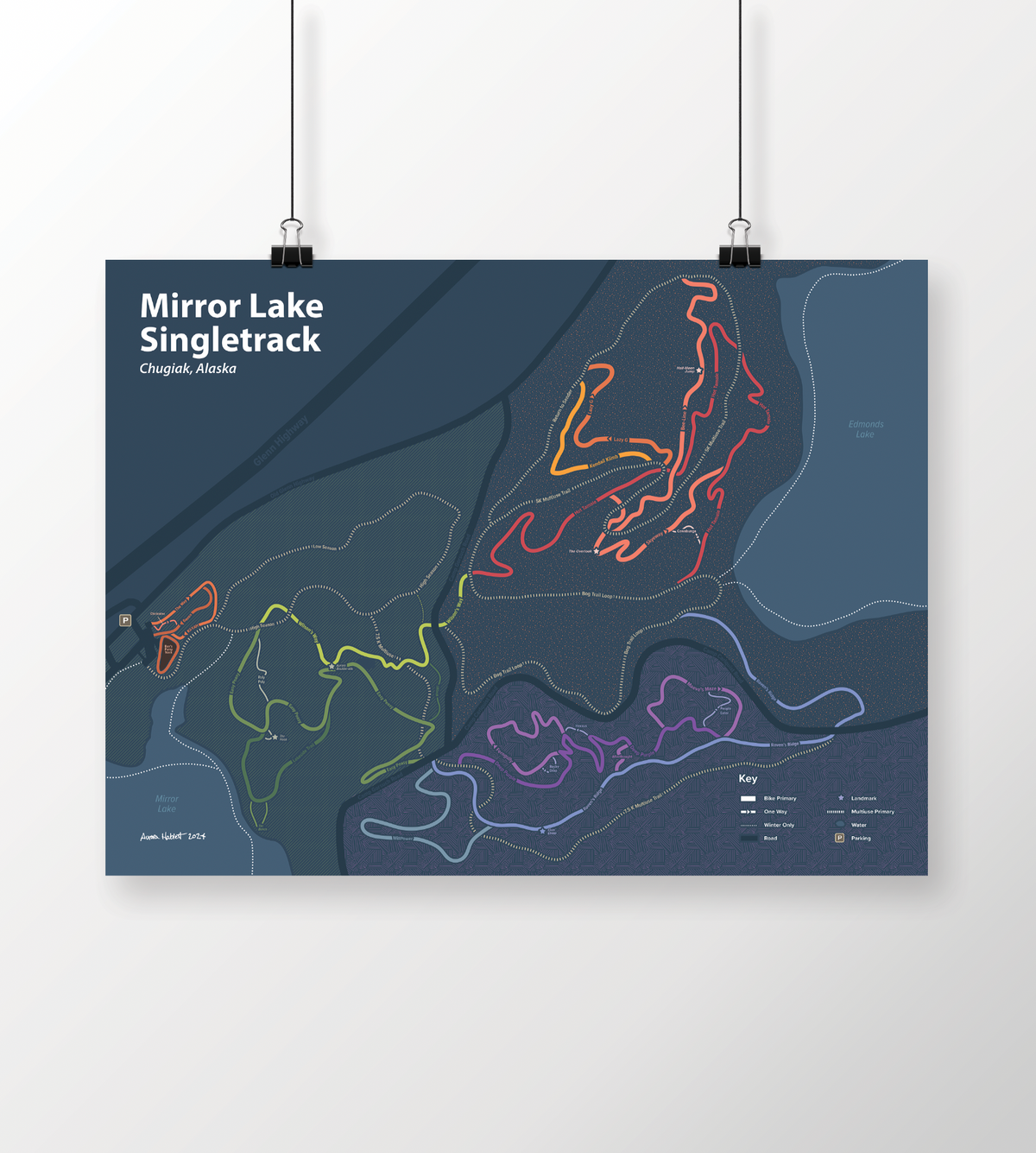 Mirror Lake Singletrack Poster
