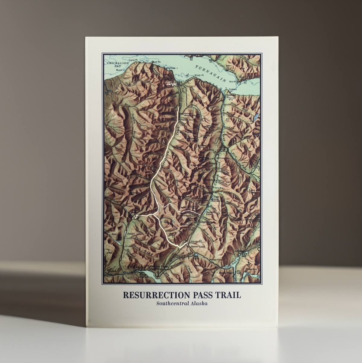 Trails of Alaska Postcard - Resurrection Pass
