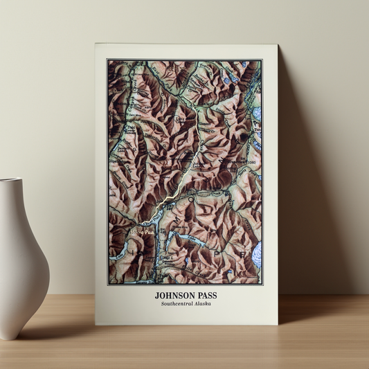 Trails of Alaska Postcard - Johnson Pass